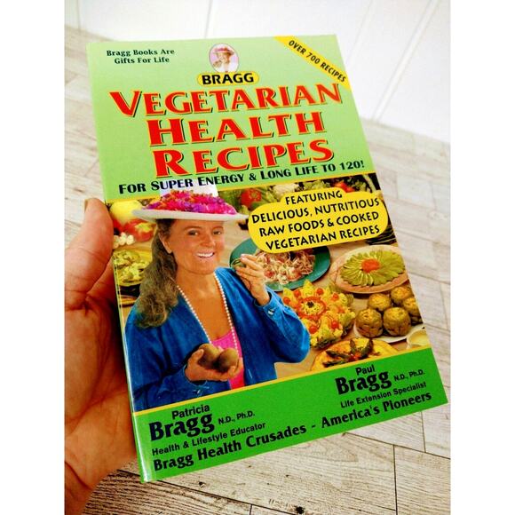 Vegetarian Health Cookbook Recipes For Super Energy Long Life - Bragg - PB - Picture 1 of 12